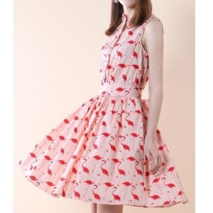 Chicwish Fun & Playful Flamingo Dress